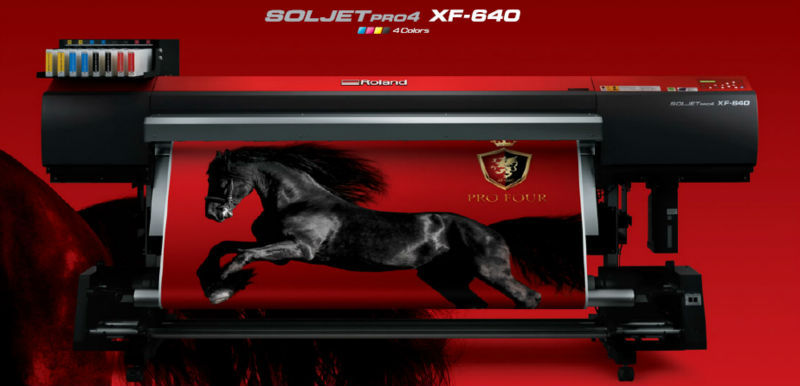 Roland XF640 with two epson dx7 head for eco solvent printing