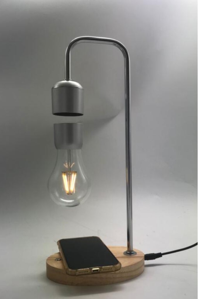 new hotsale magnetic levitation lamp with wireless charging for cellphone iphone