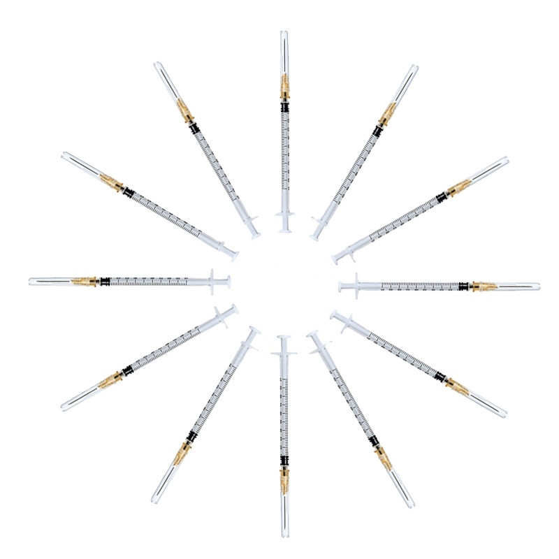 FDA510K CE ISO Fixed Dose Immunization Auto Disable Syringe With Needle 1ml