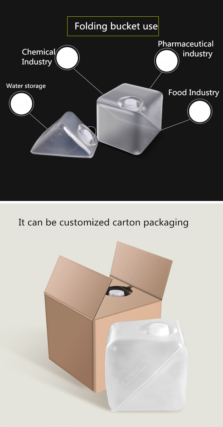Alcohol Sanitizer Storage UMETASS Empty LDPE Collapsible Bucket Bag For Garden Kitchen