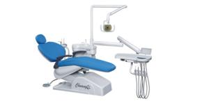 China Blue Dental Clinic Equipments Dental Office Chairs With Adjustable Headrest Set wholesale