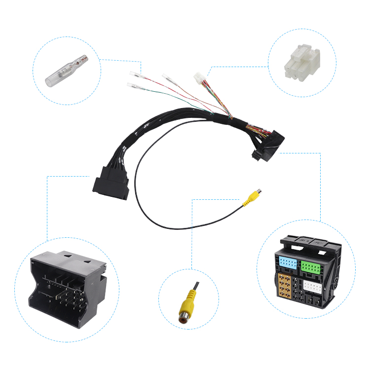 IATF16949 Car Audio Wiring Harness OEM ODM SAA CB Cable Wire Harness