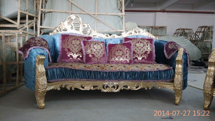 Antique style furniture sofa, good design fabric sofa set hotel lobby sofa
