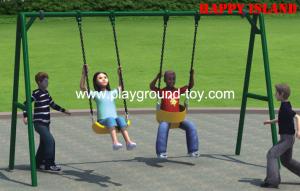 China a Frame Swing Set Steel Post Children Swing Playground Equipment For Amusement Park wholesale