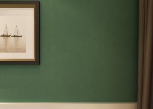 China Durable Non woven Wallpaper Removable Material with Dark Green Color wholesale