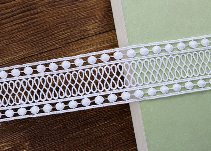 Flat Polyester Milk Silk Lace Trim French Venice Guipure For Garment Accessories
