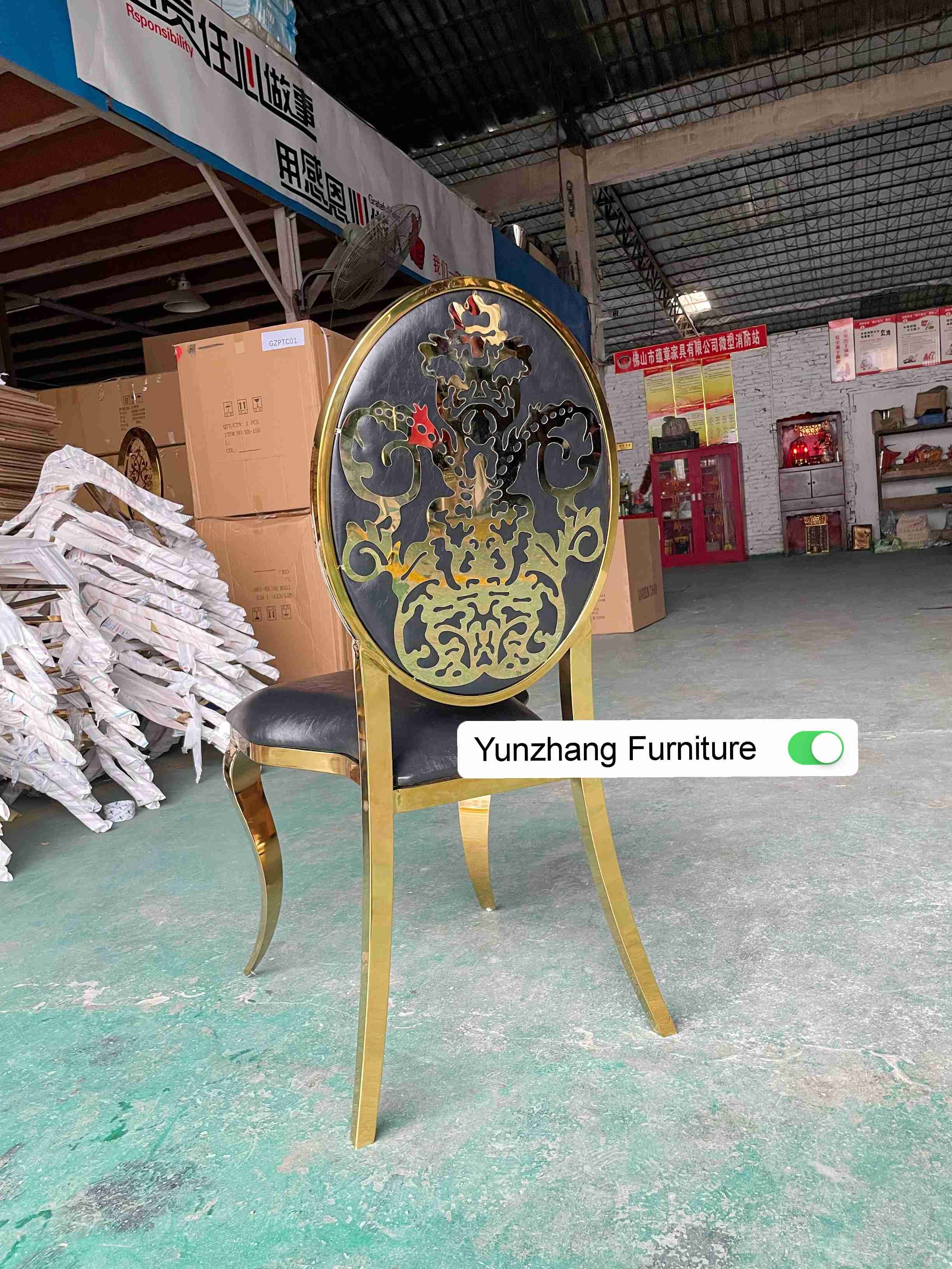 Traditional Stainless Steel Stackable Event Chairs Round Back Rental W50xD65xH92cm