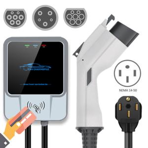 China 40A 48A 50A Wallbox EVSE SAE J1772 12KW US Electric Car Charger 9.6KW RFID 40 Amp EV Charger Level 2 50 Amp Chargepoint wholesale