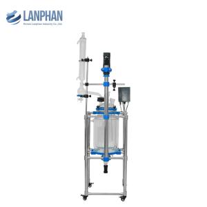 China 304 Stainless Steel Jaceted Borosilicate Glass Reactor Vessel wholesale