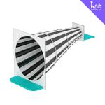 Colorful Horn Shaped Indoor Play Slide , Children Indoor Playroom Slide Smooth