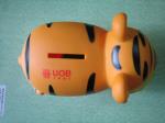 Cute Plastic Tiger Money Kids Piggy Banks 13.5cm Length X 10cm Height X 10cm