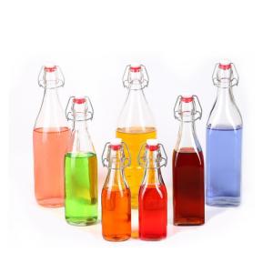 China 1000ml Glass Drink Bottles Coffee Juice Swing Top Glass Bottles wholesale