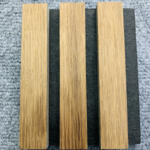 China Decorative Wooden Veneer Wall Panels 9mm PET Wood Slats Wall Panels wholesale