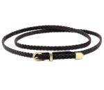 PU Faux Braided Fabric Belt Leather 0.8cm Handmade Skinny Lady Dress