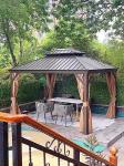 Metal Steel Roof Frame Aluminum Gazebo Outdoor Hardtop Gazebo Garden Gazebo
