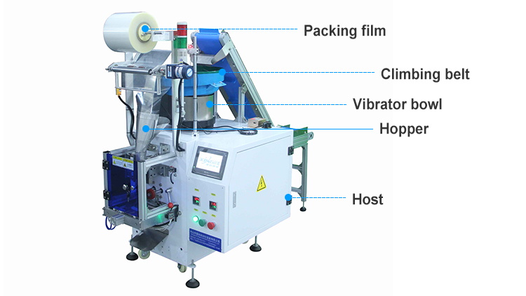 Automatic Accessories Hardware Kits Tools Metal Parts Long Screw Bolts and Nuts Hardware Counting Box Packaging Machine