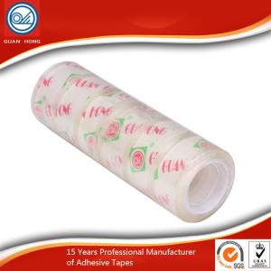China Long Lasting BOPP Stationery Tape , 12mm Coloured Packaging Tape wholesale