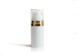 China Travel Elegant White Empty Airless Cosmetic Bottles For Top End Facial Care Packaging wholesale