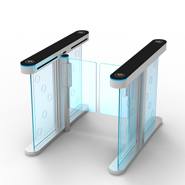 Speed Turnstile Gate Customizable Face Recognition Detector Led Cylinder For Office Building