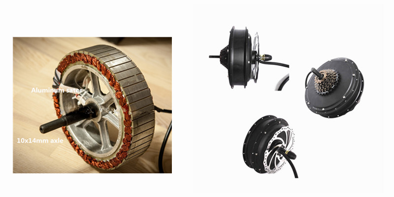 3000w 7 Speed Electric Bike Hub Motor / Bicycle Wheel Electric Motor For Mountain Bike