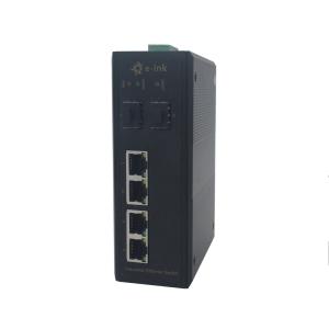 China Durable Industrial Ethernet POE Switch 4 Port 10/100/1000T 802.3at PoE+ 2 Port 100/1000X SFP wholesale