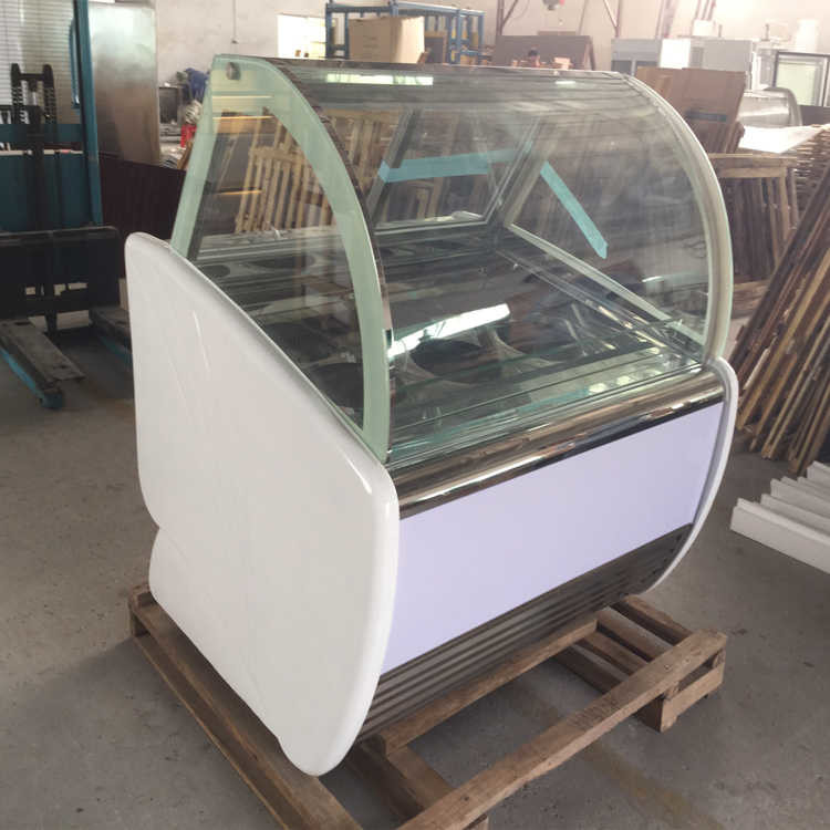1.2m Air Cooling Ice Cream Display Freezer For Self Service