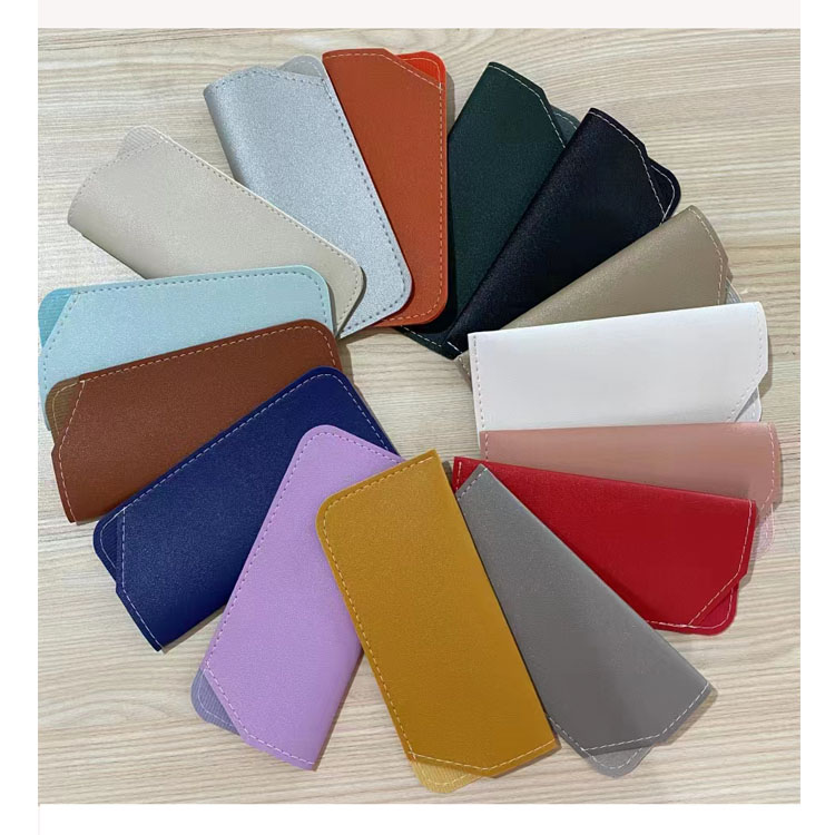 Portable Storage Blue Knitted Fabric Sunglass Case Anti Pressure