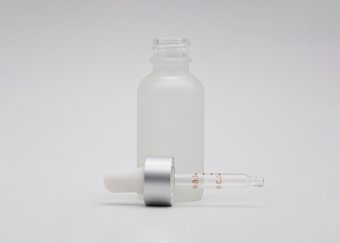 15ml Clear Frosted Perfume Dropper Bottles , Glass Oil Dropper