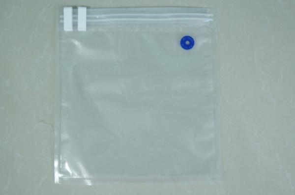 Clear Food Saver Vacuum Seal Bags With 3 Side / Double Valve Vacuum Seal Storage