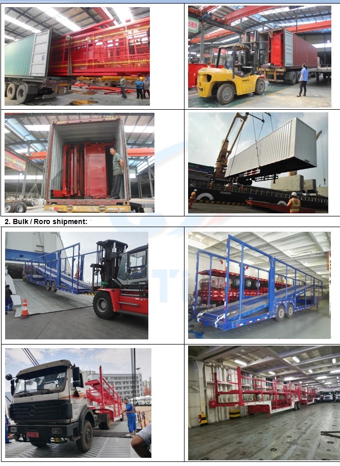 10pcs Leaf Spring Semi-Trailer for Car Carrier Double Deck Hydraulic Lifting SUV JEEP Transport