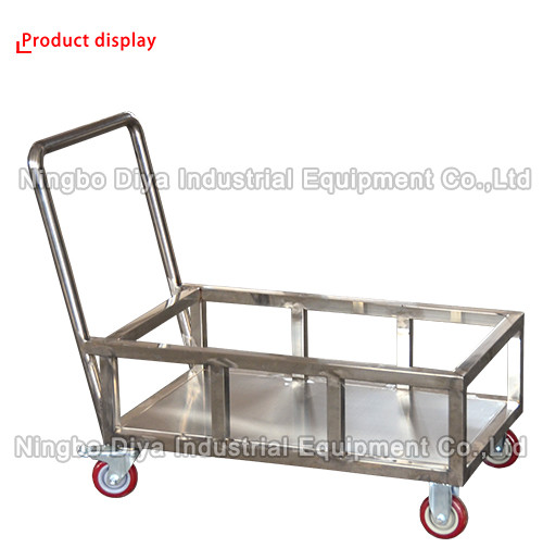 Large Load Bearing Lean Trolley , Stainless Steel Trolley With Brake