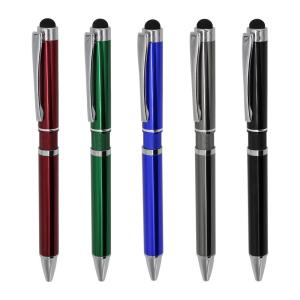 China Business Office 2 in 1 Touch Screen Ballpoint Pen Stylus Pen With Laser Engraving Logo wholesale