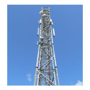 China Telecommunication Gsm Tubular Steel Tower 60 Feet wholesale