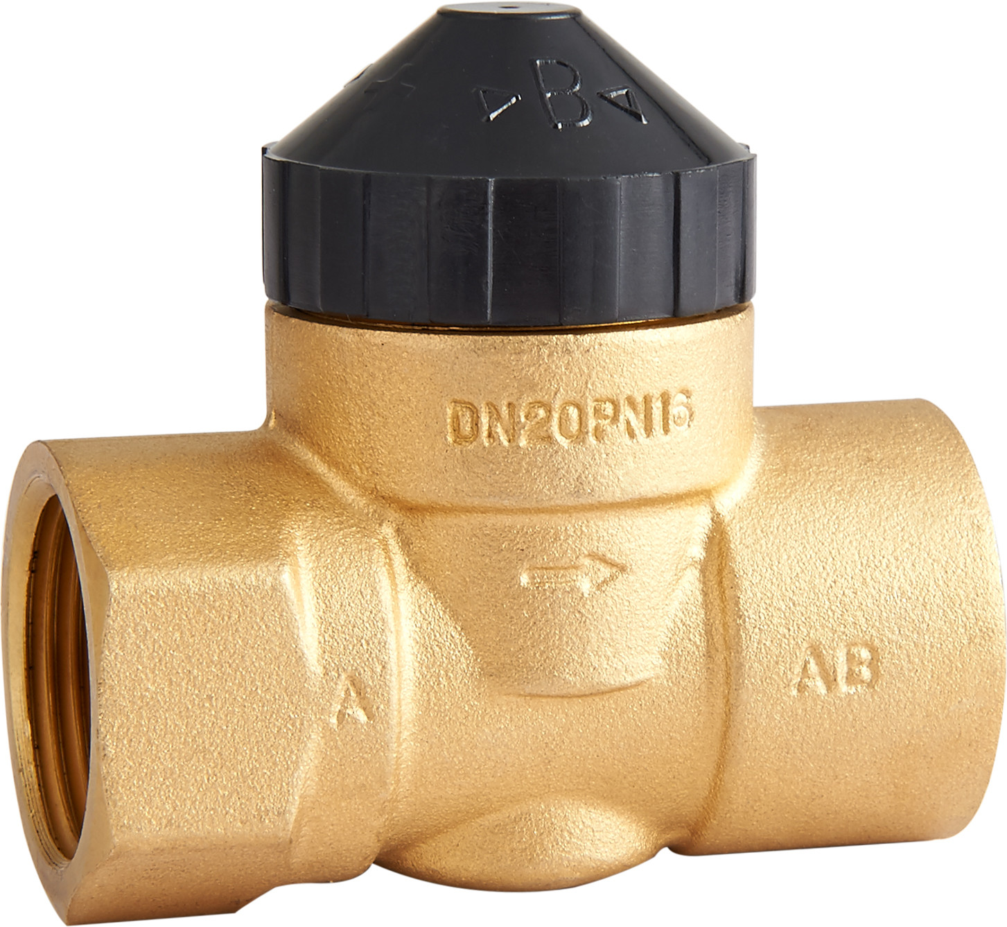 7101 / 7102 One way Brass Stop Valve DN20 DN25 PN16 Hot forged body + Fine ground Pin Stem for Thermoelectric Actuators