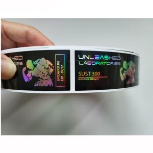 China Transparent PET Medication Vial Labels , Waterproof Hologram Security Label wholesale