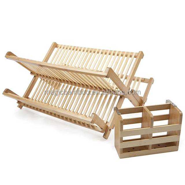 Easy to Clean Natural Bamboo Dish Rack with 1L Capacity and Custom Design Accepted
