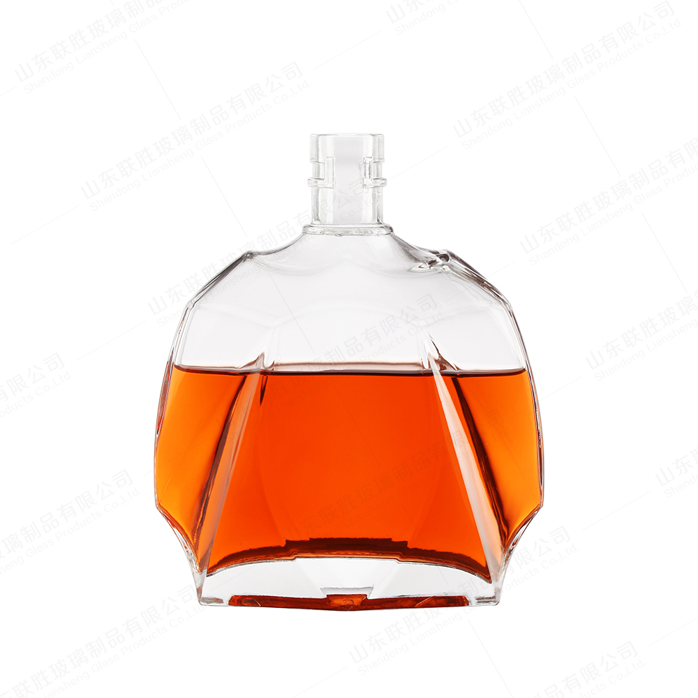 700ml Collar Material Glass Tequila Rum Whisky Liquor Spirit Glass Bottle
