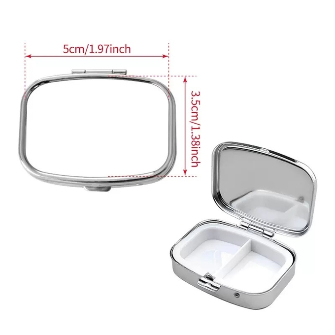 Round Metal Sublimation Pill Box With Aluminum Insert