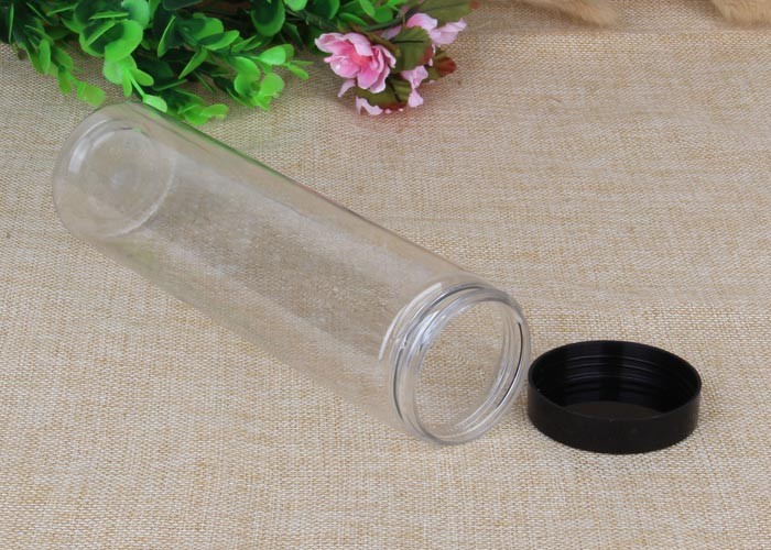 450ml Mini Long Clear Pet Jars Transparent Plastic Tube Packaging