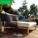 Waterproof Rattan Daybed Outdoor Furniture Garden Sets Modern Design Style
