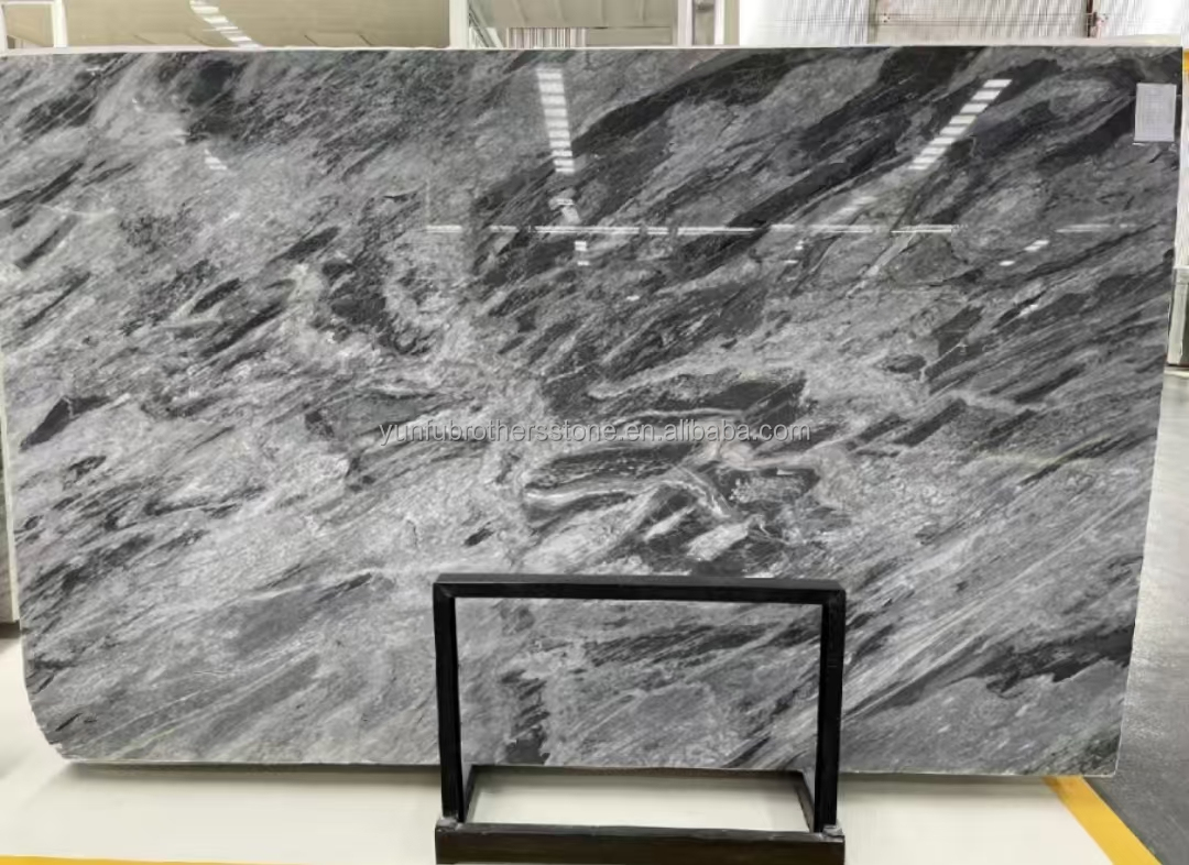 Hotel Interior Design Calcite Marble Step Floor and Stairs with Light in Florence Gray