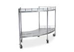 Medical Stainless Steel 304 Fan Shape Instrument Trolley On Casters