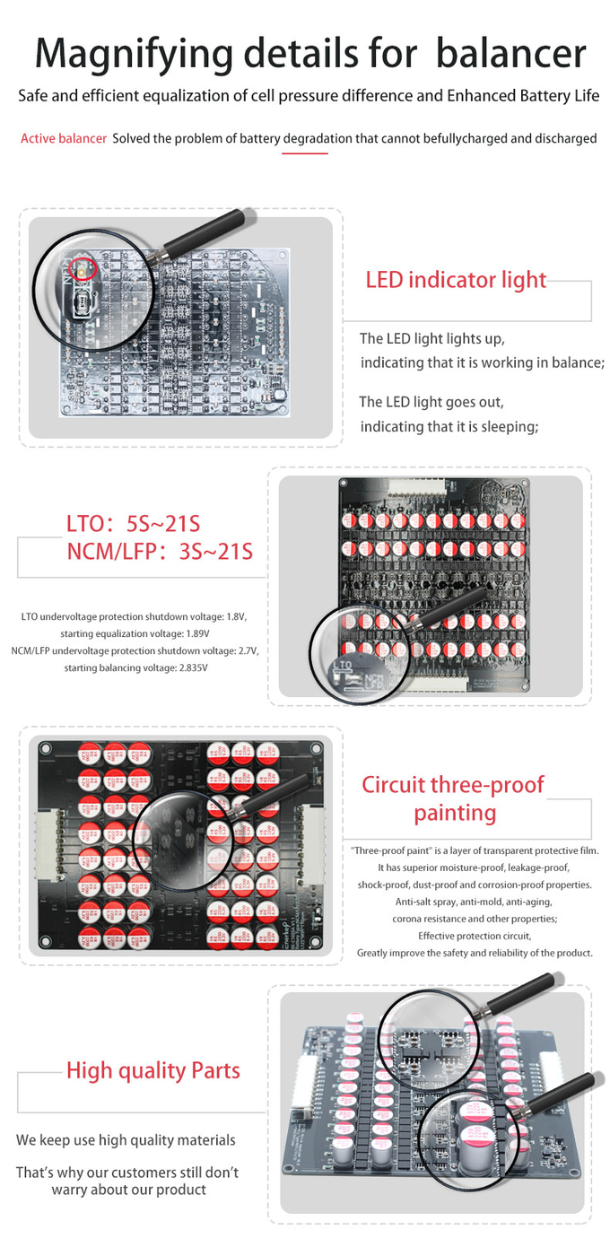 Equilibrium 21S 5A Active Balancer Li-Lion Lto Lithium Lifepo4 Battery Balancer