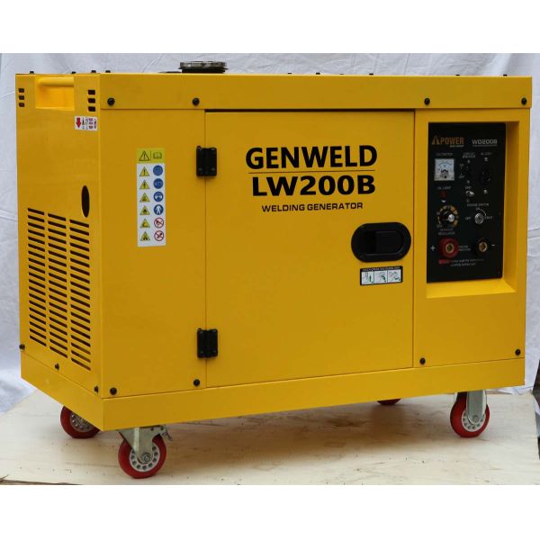 Portable Silent 170A Diesel Welder Generator With AC 4.0kW output power