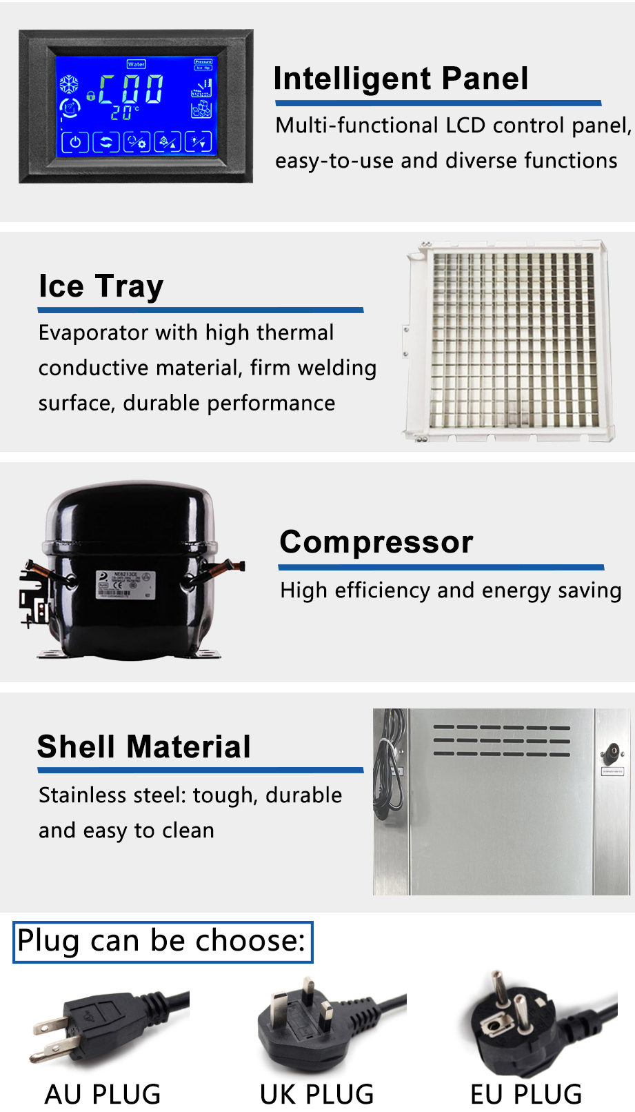 150kg Automatic Ice Cube Maker Machine for Selling Ice Other name Commercial Ice Making Machine Ice shape Square