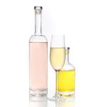 Low Price 750Ml Flint Bottle Liquor Oval Glass Bottle Clear Liquor Bottles For
