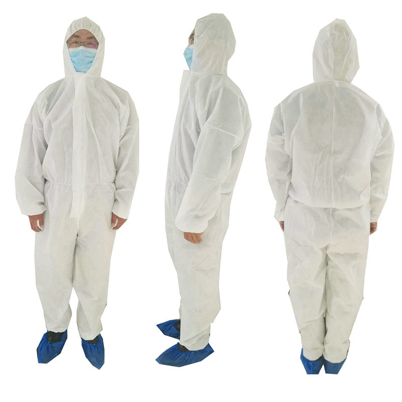 Bunny Chemical Resistant PPE Coveralls Elastive Waist With Hood