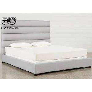 Modern Design Top Quality Tufted Grey Leather Platform Bed