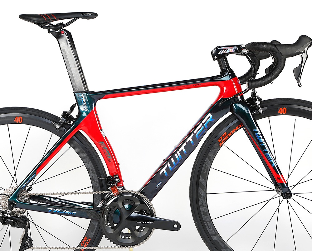 Holographic Colour 22 Speed Road Bike , 700c Road Bicycle High Modulus Carbon