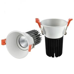 China Recessed LED Ceiling Downlights Aluminum Alloy 16° 24° 38° Beam Angle COB Downlights wholesale